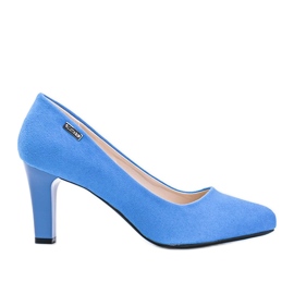 Blue pumps on a Calista stiletto heel