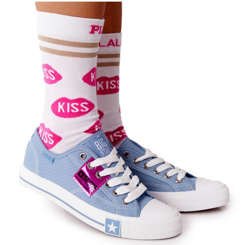 Openwork Women's Sneakers Big Star FF274037 Blue