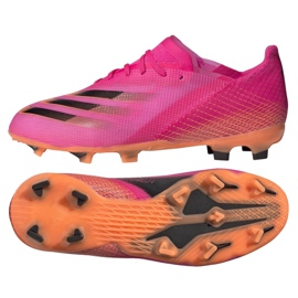 Adidas X Ghosted.1 Fg Jr FW6956 football boots pink, orange pink
