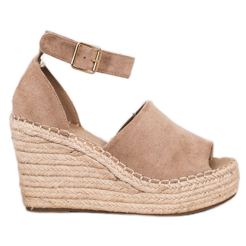 SHELOVET Beige Wedge Sandals SHELOVET Beige Wedge Sandals