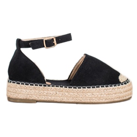 SHELOVET Espadrilles With Buckle black