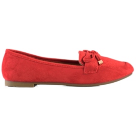 Anesia Paris Loafers With A Bow red Anesia Paris Loafers With A Bow red
