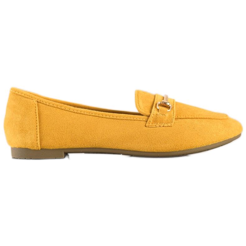 Anesia Paris Elegant suede loafers yellow