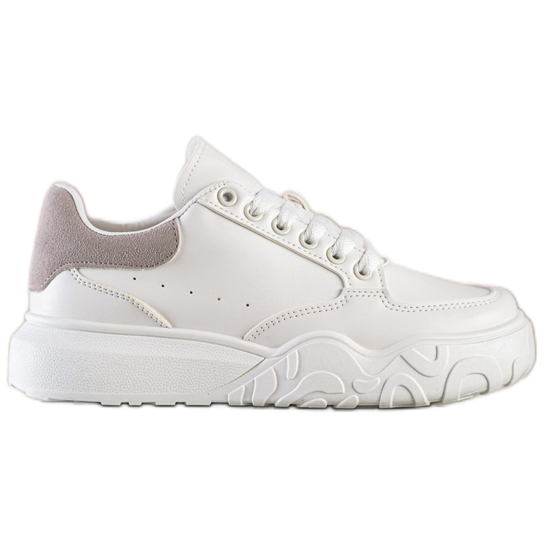 Small Swan White Eco Leather Sneakers Small Swan White Eco Leather Sneakers