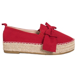 SHELOVET Red Espadrilles With Bow