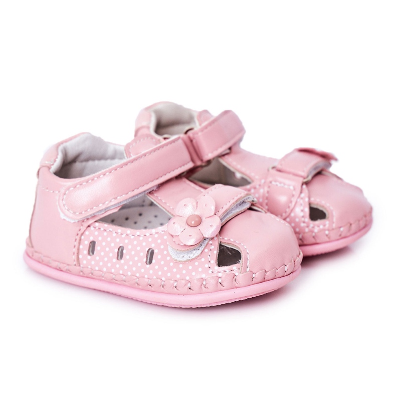 Apawwa Children's Sandals With Velcro Pink Flowers Apawwa Children's Sandals With Velcro Pink Flowers