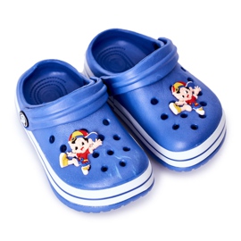 Children's Foam Slippers Crocs Blue Lazy Day Children's Foam Slippers Crocs Blue Lazy Day