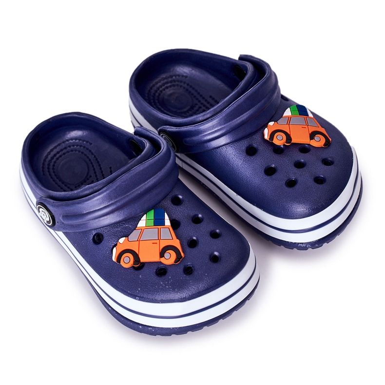 Children's Foam Slippers Crooks Navy Blue Lazy Day Children's Foam Slippers Crooks Navy Blue Lazy Day