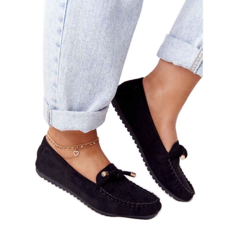 Women's Black Marilyn suede loafers