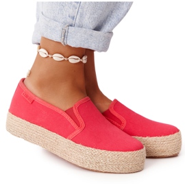 Espadrilles On A Braided Platform Big Star FF274149 Red