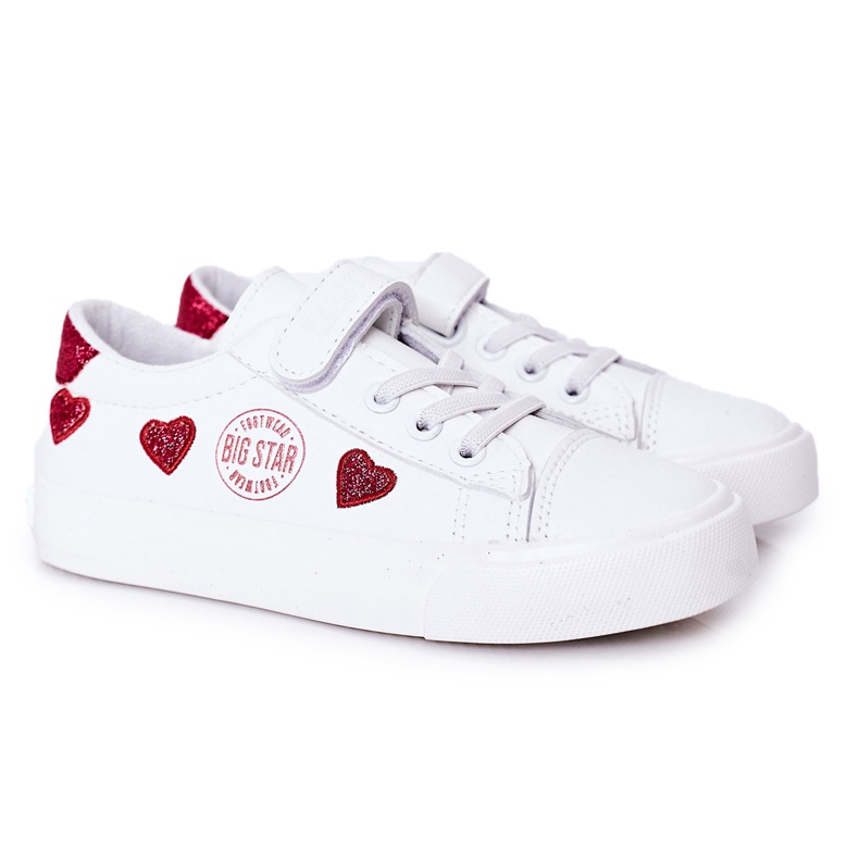 Children's Sneakers With Velcro Big Star HH374001 White Children's Sneakers With Velcro Big Star HH374001 White