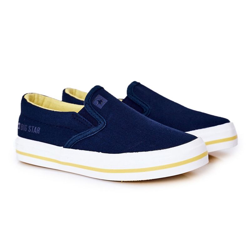 Children's Slip-On Big Star HH374011 Navy Blue Slip-On Sneakers Children's Slip-On Big Star HH374011 Navy Blue Slip-On Sneakers