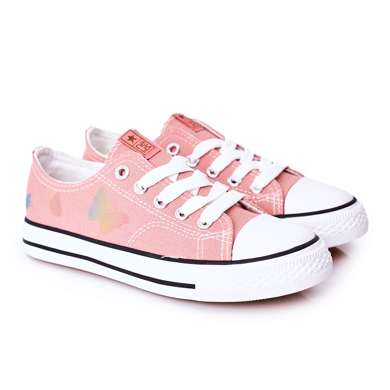 EVE Children's Sneakers With Butterflies Pink Fairytales