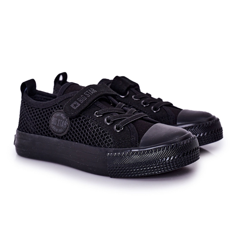 Children's Black Sneakers With Mesh Big Star HH374015