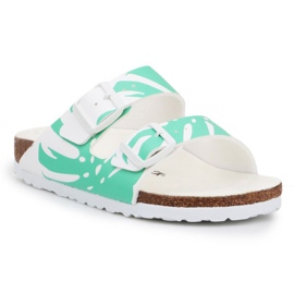 Birkenstock Arizona Bs W 1019334 white green Birkenstock Arizona Bs W 1019334 white green