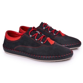 Bednarek Polish Shoes Men's Leather Shoes Bednarek Navy Blue Bednarek Polish Shoes Men's Leather Shoes Bednarek Navy Blue