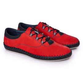 Bednarek Polish Shoes Men's leather shoes Bednarek Red