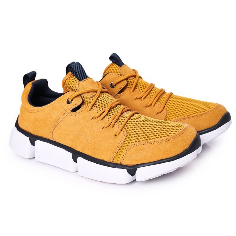 Men's sports shoes GOE HH1N4029 Yellow sneakers