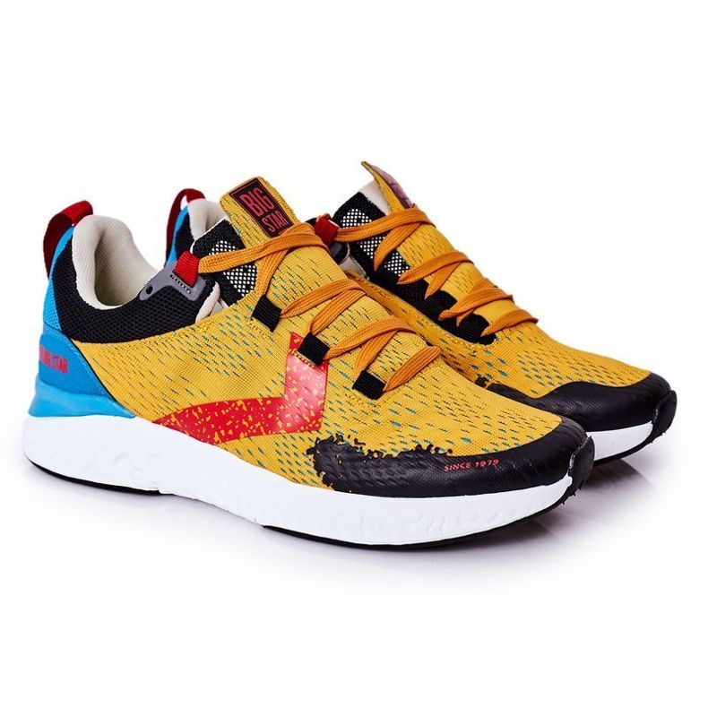 Men's sports shoes Memory Foam Big Star HH174237 Orange multicolored