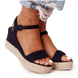 PS1 Black Balearic Wedge Sandals