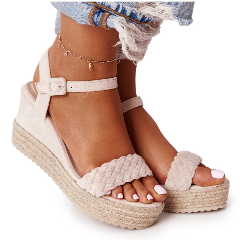 PS1 Beige Balearic Wedge Sandals