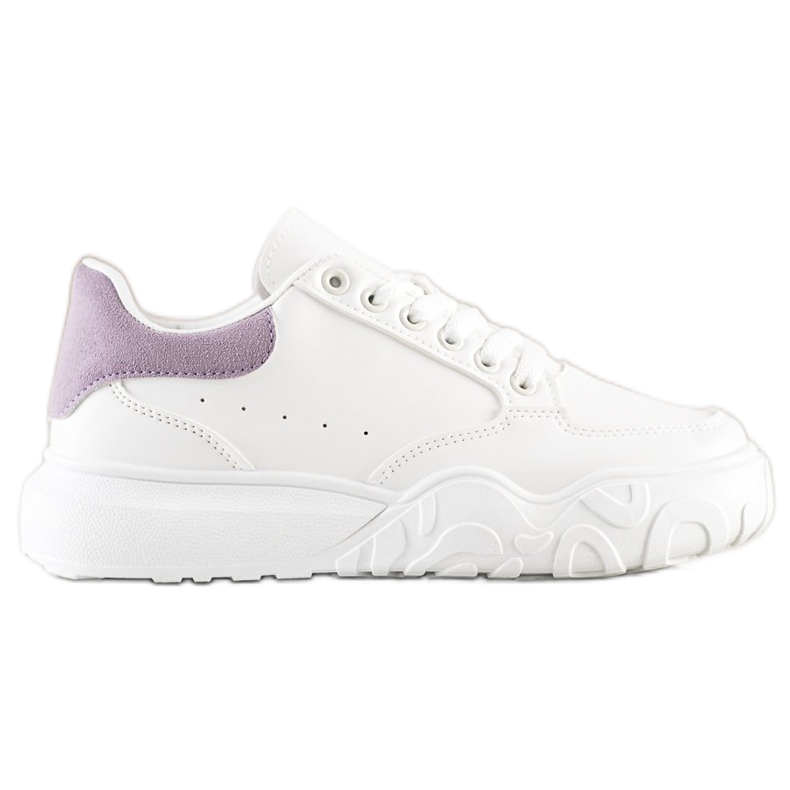 Small Swan White Eco Leather Sneakers