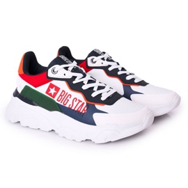 Men's sports shoes Memory Foam Big Star HH174208 White and Navy Blue multicolored Men's sports shoes Memory Foam Big Star HH174208 White and Navy Blue multicolored