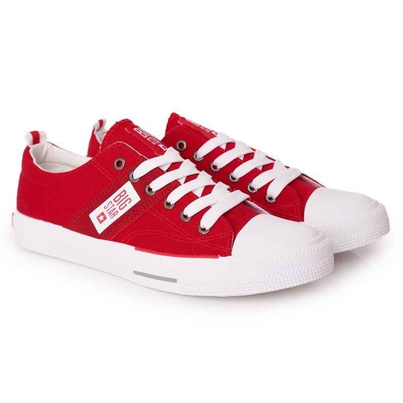 Men's Big Star HH174040 Red Sneakers white