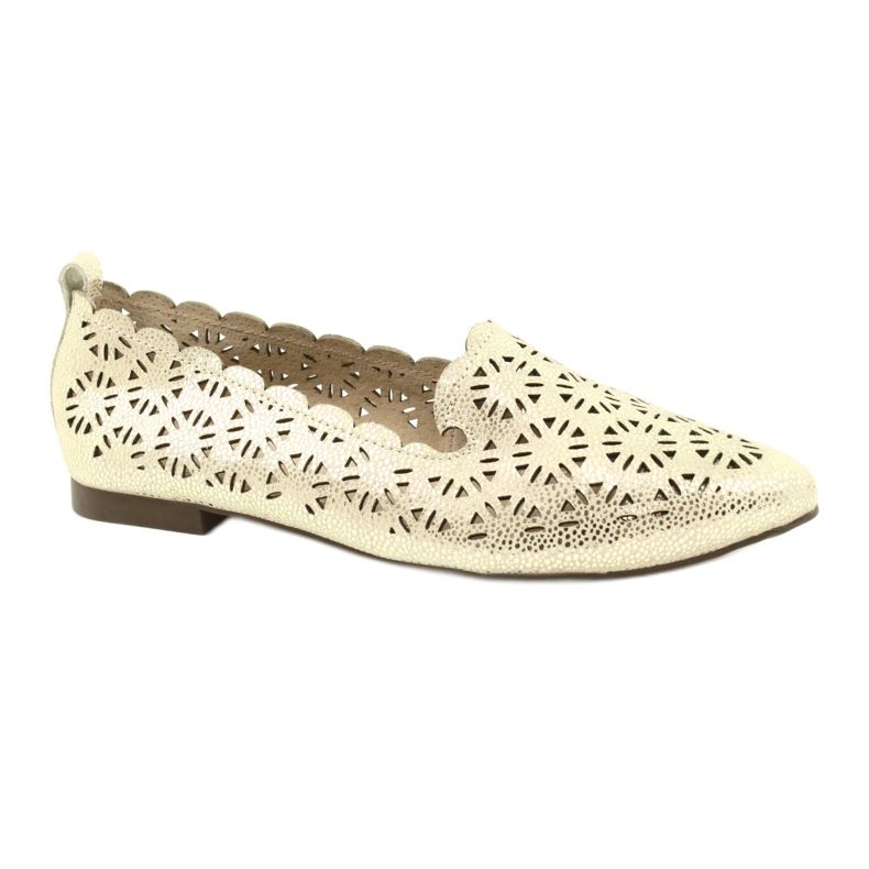 Golden openwork ballerinas Filippo DP2039 GO beige