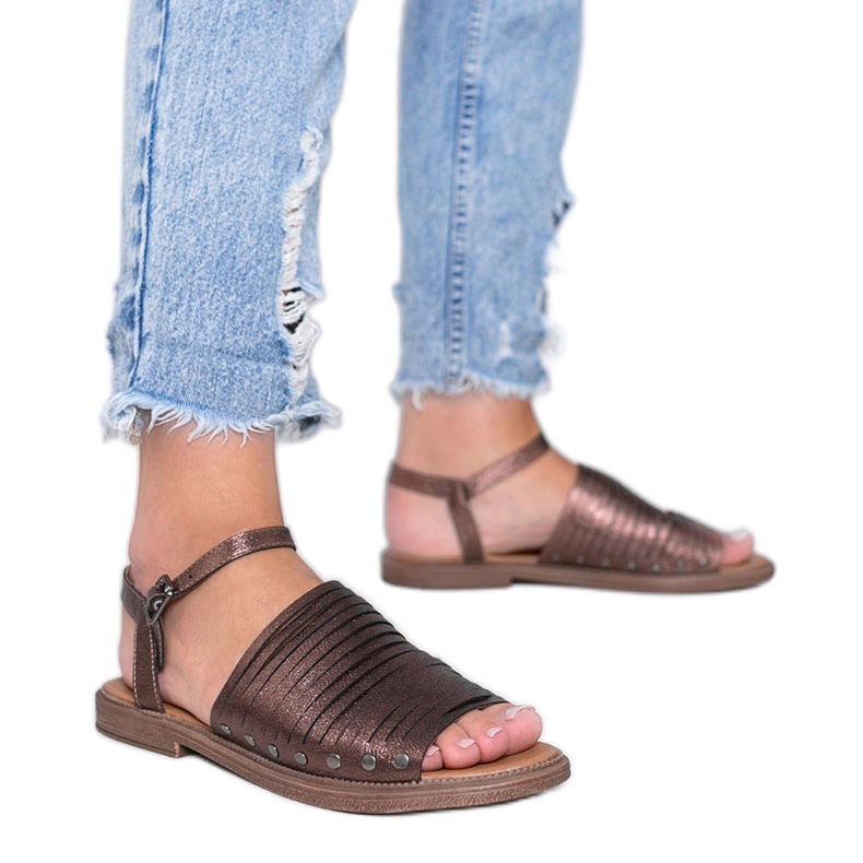 Brown Sun Shiny Brown Sandals Brown Sun Shiny Brown Sandals