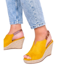 Mustard wedge sandals by Lindy yellow Mustard wedge sandals by Lindy yellow