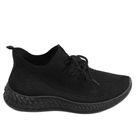 Black sports shoes socks 7819 All Black