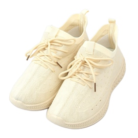 Beige socks sports shoes 7819 LT.BEIGE Beige socks sports shoes 7819 LT.BEIGE