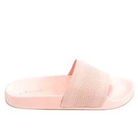 Knitted pink slippers MU-5 Nude