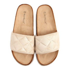 Beige cork slippers LS017 Beige