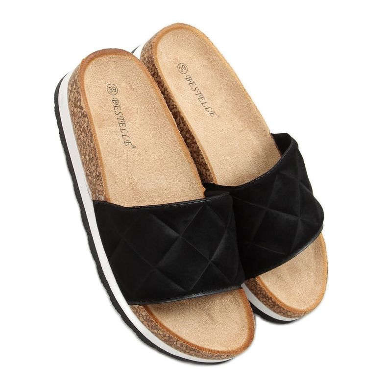 Black cork slippers LS017 Black Black cork slippers LS017 Black