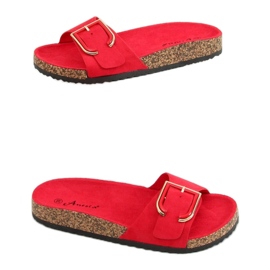 Red cork slippers N-111 Red