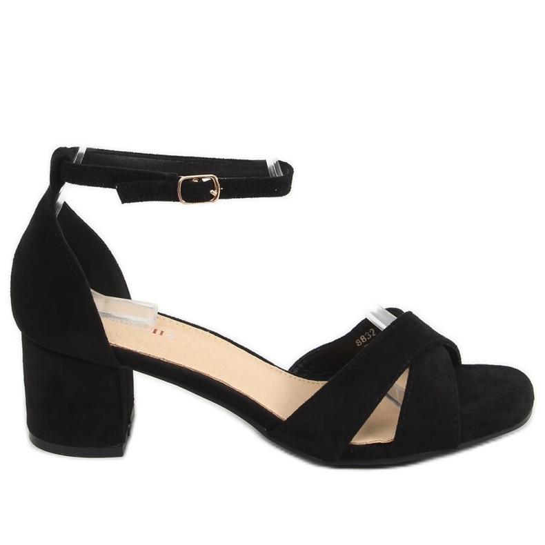 Black high-heeled sandals 8832 Black Black high-heeled sandals 8832 Black