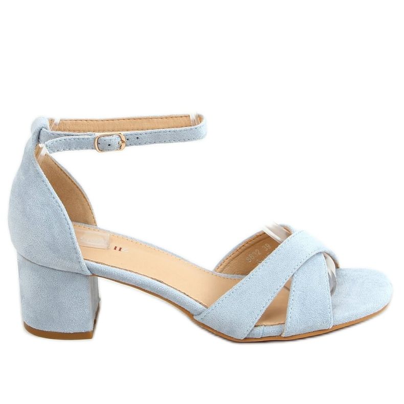 Blue high-heeled sandals 8832 Blue