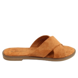 Women's cross slippers Camel 5143 Camel brown
