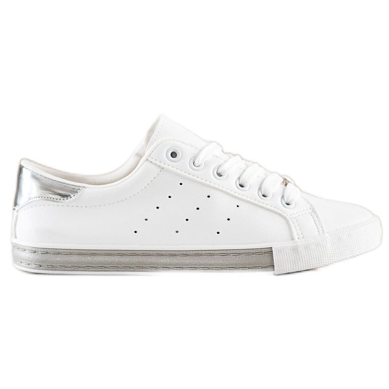 SHELOVET Low-top Sneakers With Eco Leather white SHELOVET Low-top Sneakers With Eco Leather white