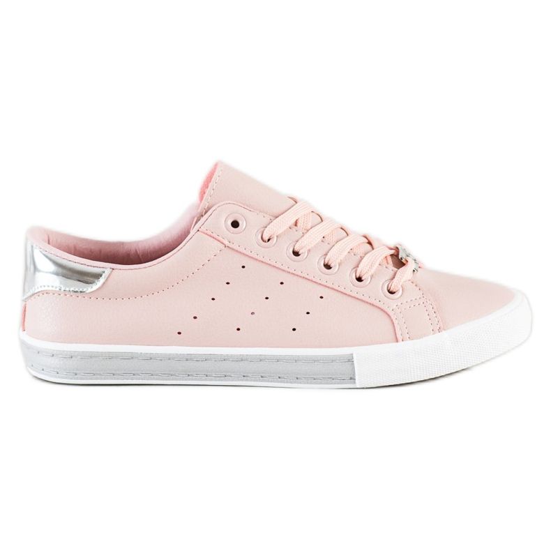 SHELOVET Low-top Sneakers With Eco Leather pink SHELOVET Low-top Sneakers With Eco Leather pink