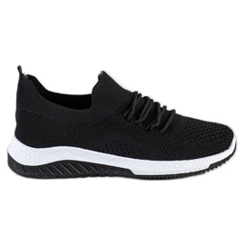 Camo Openwork Black Sneakers