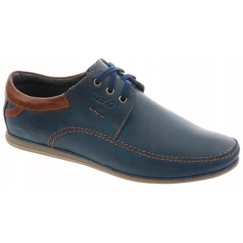 Mario Pala Men's leather shoes 594 navy blue