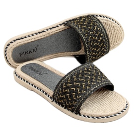 Black women's black slippers LS002 Black Black women's black slippers LS002 Black