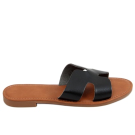 Black women's 55-2 Black slippers