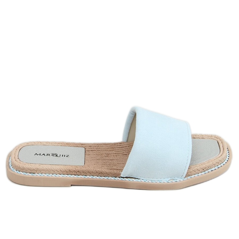Blue 1096 Blue suede women's slippers
