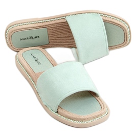 Women's suede mint slippers 1096 Green Women's suede mint slippers 1096 Green