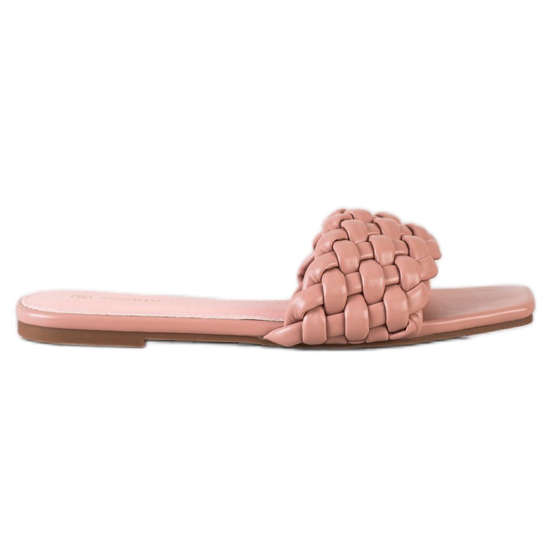 Goodin Braided Eco Leather Slippers pink Goodin Braided Eco Leather Slippers pink