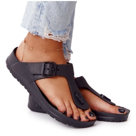 NEWS Women's Rubber Flip-flops Black Alma NEWS Women's Rubber Flip-flops Black Alma